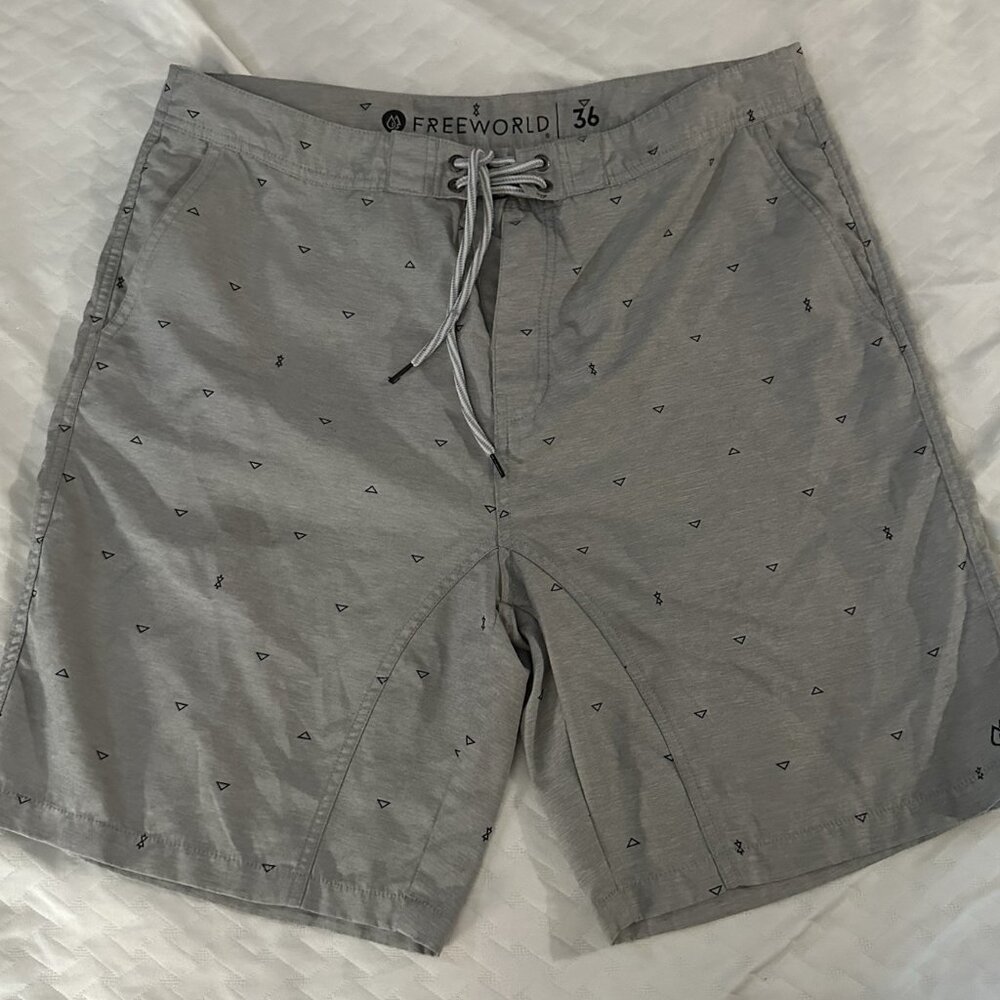 Free World Men’s Shorts, 36 Grey